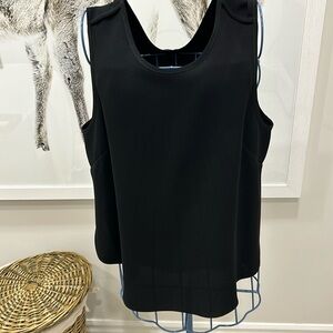 Rag and Bone black sleeveless top with sheer back